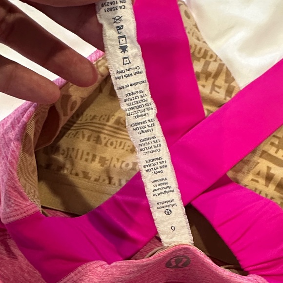 Lululemon Athletica Pink Cross-Back Tank Top - Picture 6 of 7